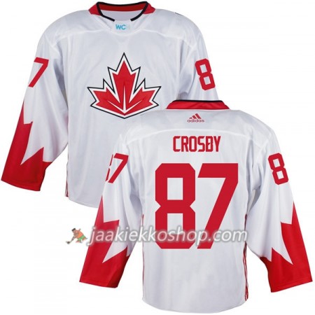 Team Kanada Pelipaita Sidney Crosby 87 2016 World Cup Valkoinen Paita